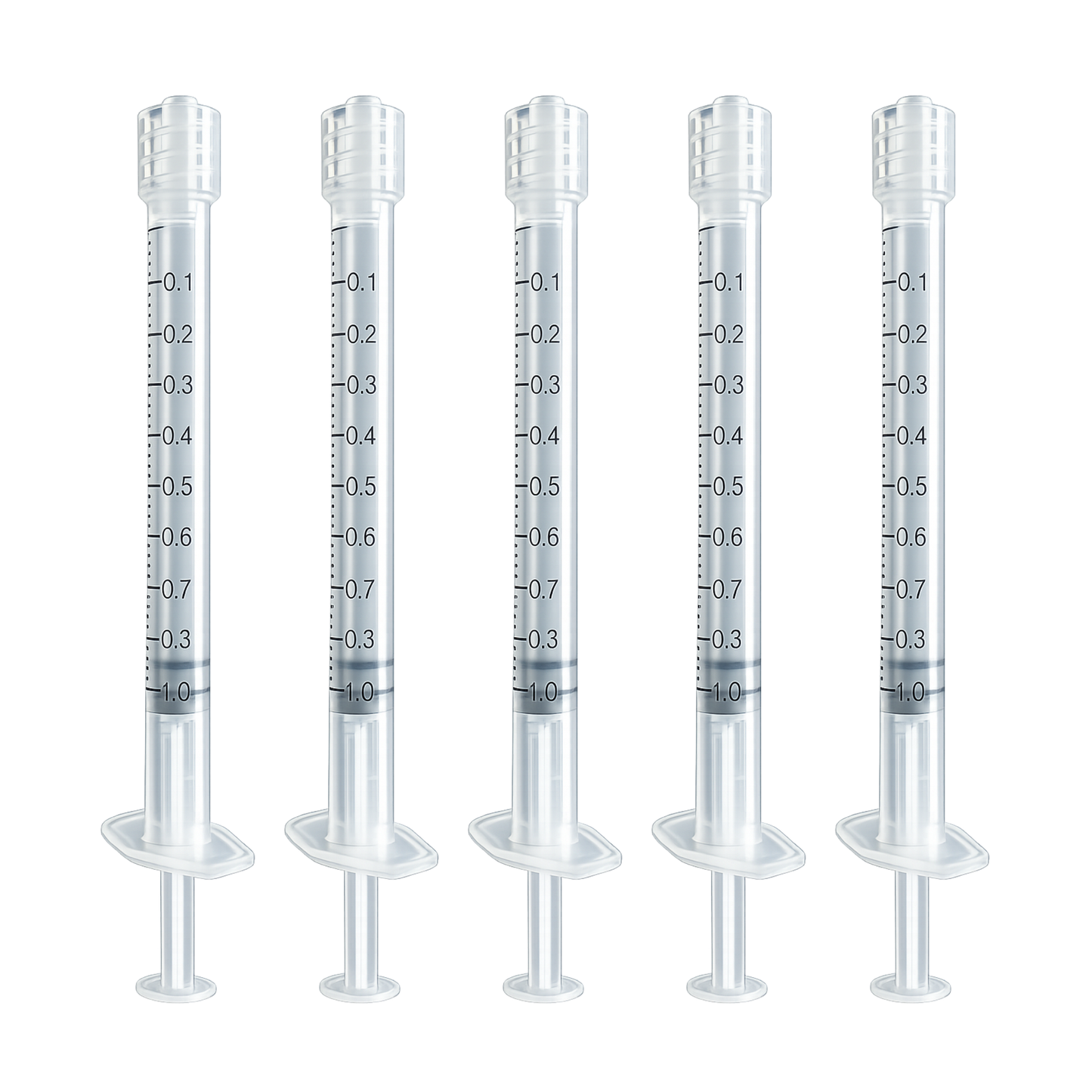 1mL (1cc) Luer Lock Syringe without Needles, Individually Sealed & Sterile - 100 pack